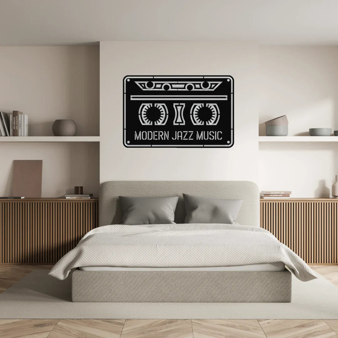 Retro Groove Music Cassette Wood Wall Decor