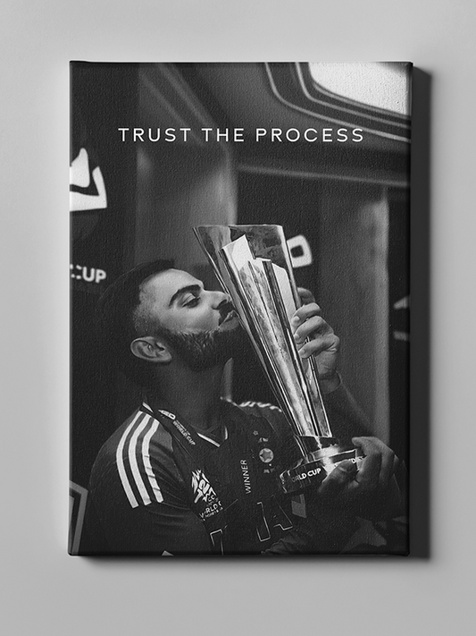 Virat Kohli Trust the Process – Motivational Sports Wall Art for Athletes & Leaders