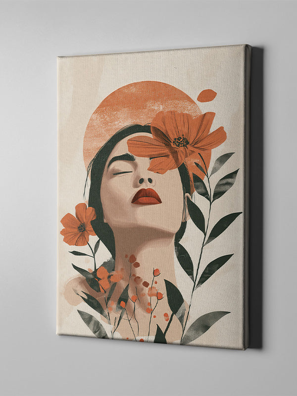 Vibrant Abstract Portrait Themed Aesthetic Wall Art – Modern Colorful Canvas for Living Room & Office