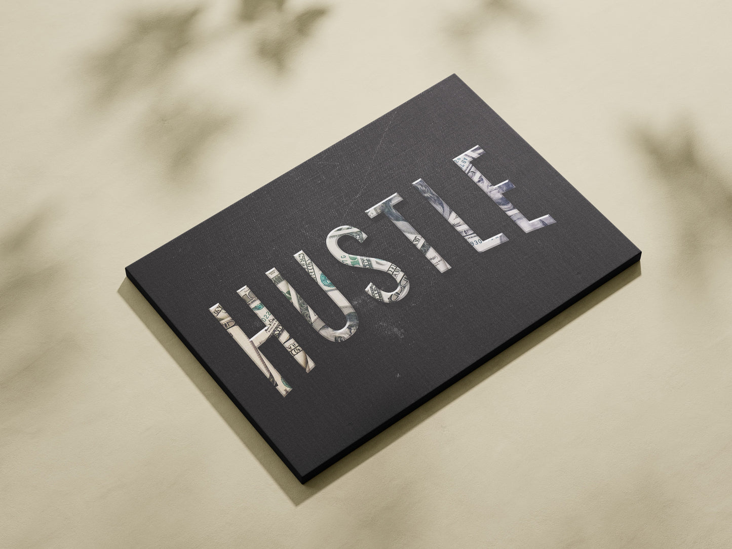 Hustle – Motivational Typography Wall Art for Office & Living Room