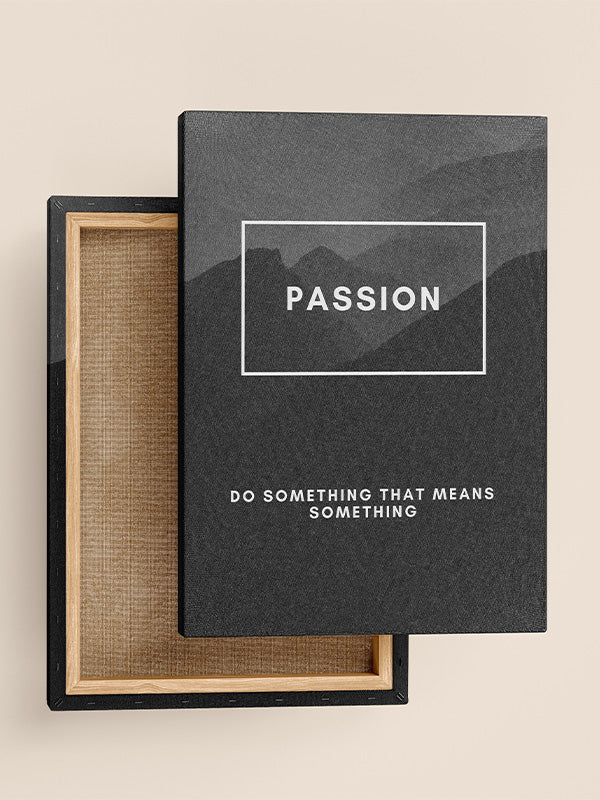 Passion – Bold Motivational Typography Wall Art for Home & Office