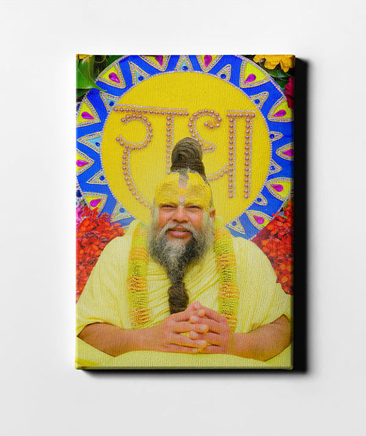 Premanand Ji Maharaj Spiritual Wall Art – Inspirational Canvas for Devotional Spaces