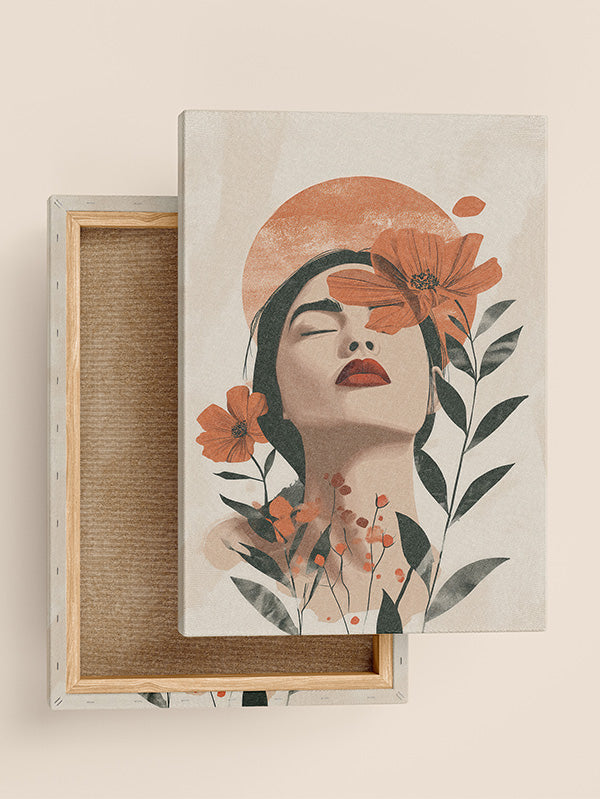 Vibrant Abstract Portrait Themed Aesthetic Wall Art – Modern Colorful Canvas for Living Room & Office