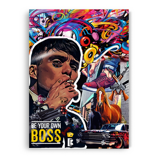 Mafia Graffiti – Thomas Tommy Shelby Wall Art – Bold Urban Street Style for Living Room & Bedroom
