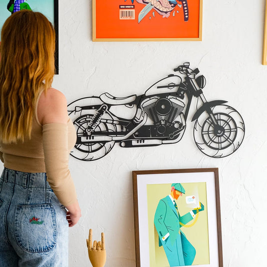 Ride in Style Motorbike Wood Wall Decor