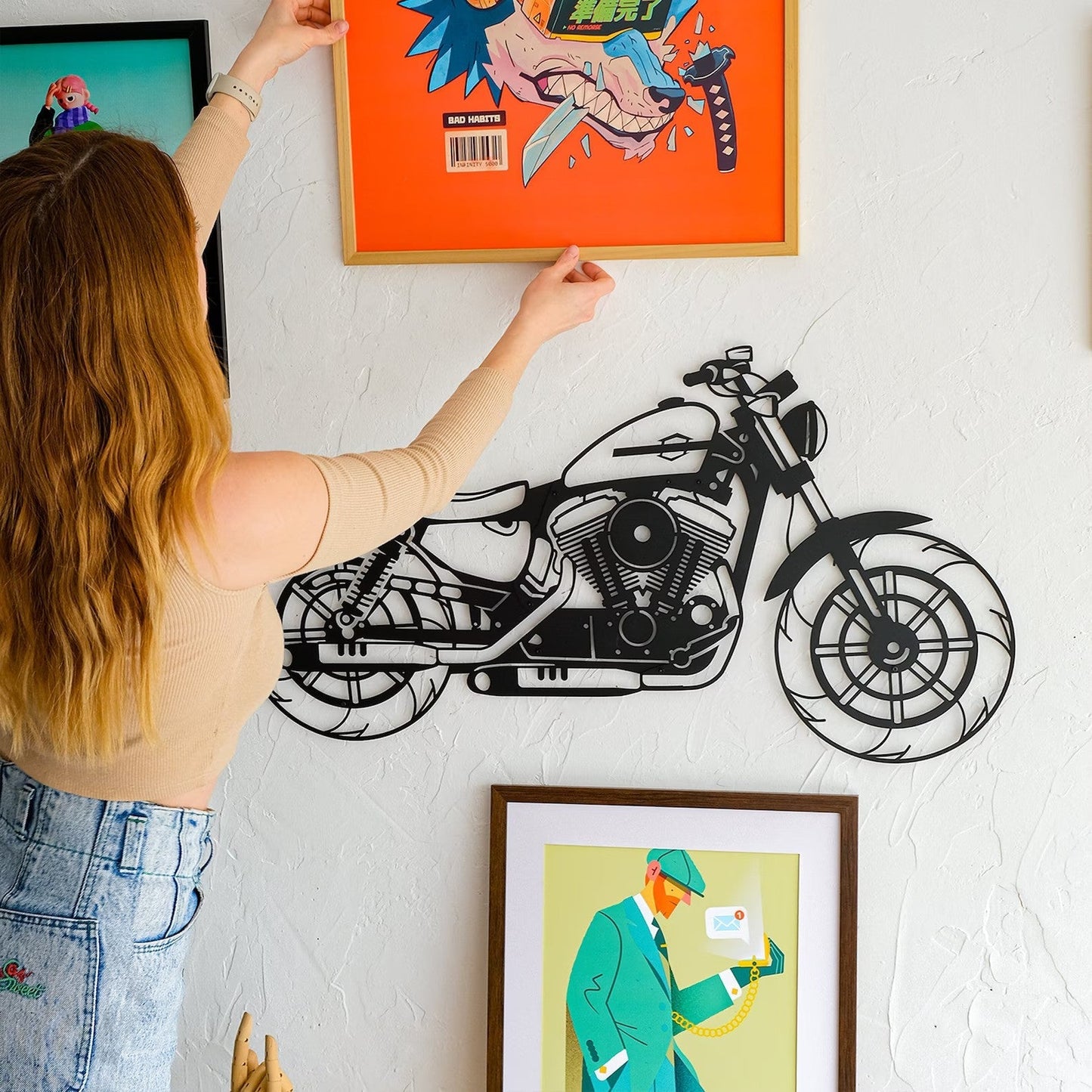 Ride in Style Motorbike Wood Wall Decor