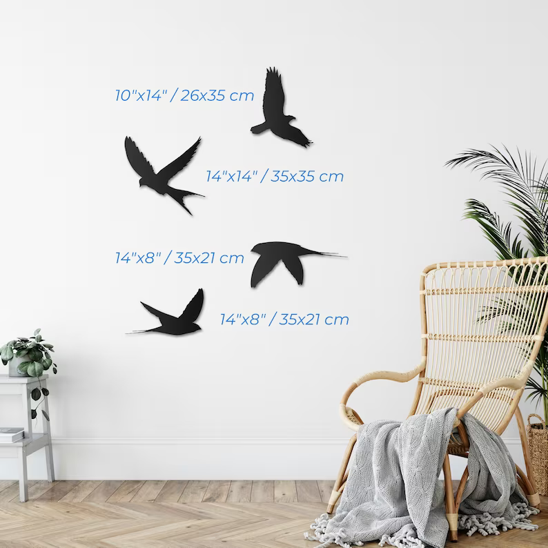 Birds Design Wood Wall Decor