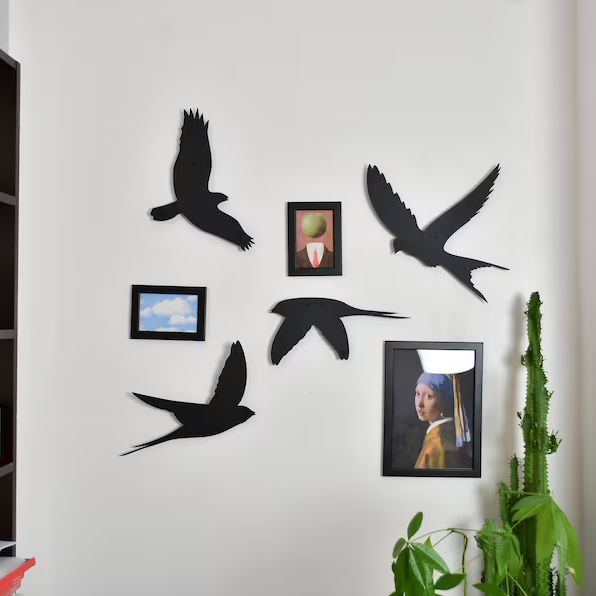 Birds Design Wood Wall Decor