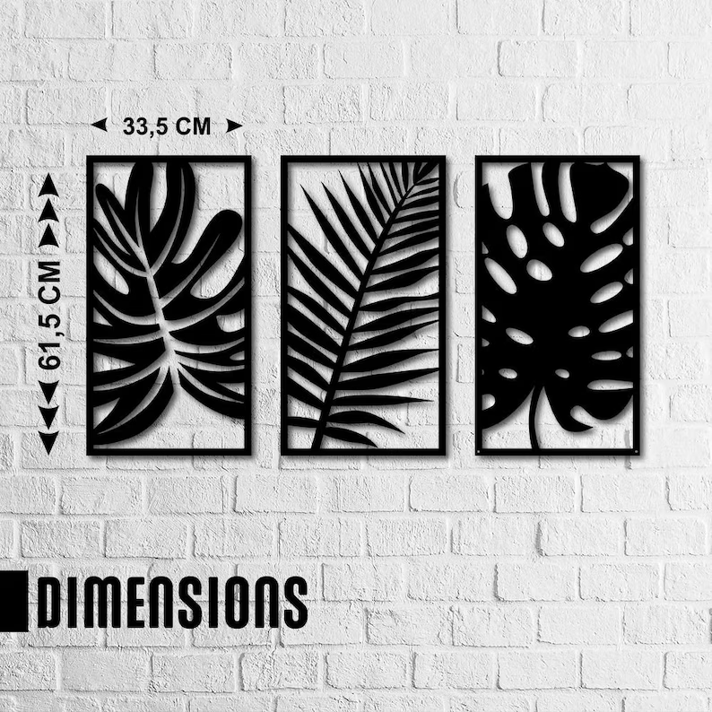 Three Leaves Design Wood Wall Decor