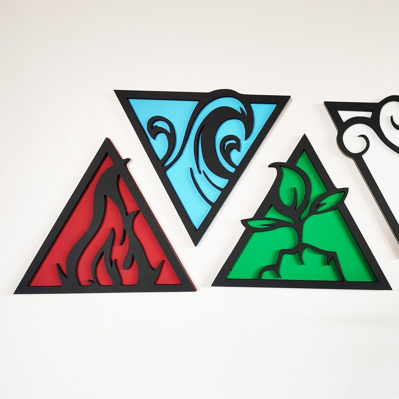 Earth, Water, Fire, Air Four Elements Wall Decor