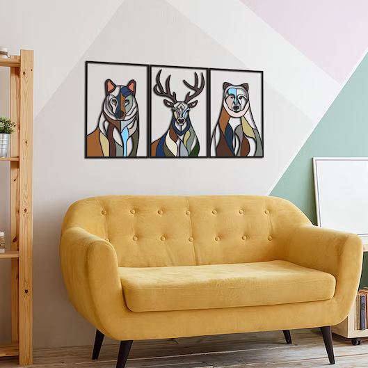 Animals Modern Design Wood Wall Decor