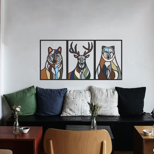 Animals Modern Design Wood Wall Decor