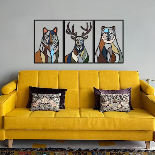 Animals Modern Design Wood Wall Decor