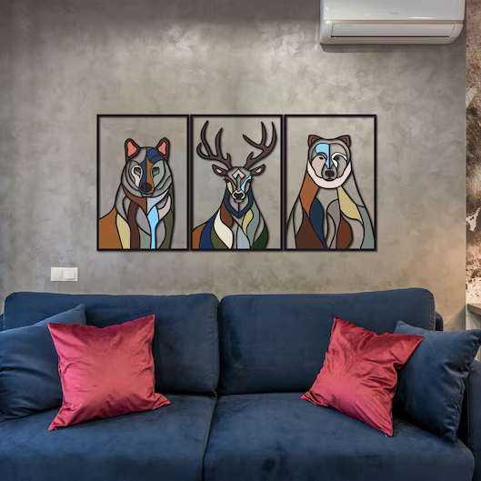 Animals Modern Design Wood Wall Decor