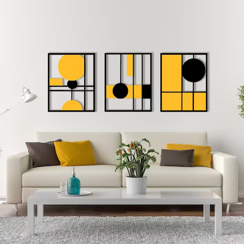 Minimalist Grids Decorative Wood Wall Decor