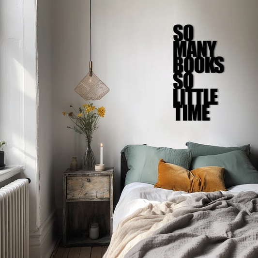 So Many Books So Little Time Sign Wood Wall Decor