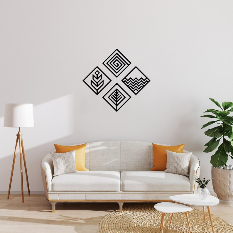 Classic 4 Elements Symbol Wood Wall Decor