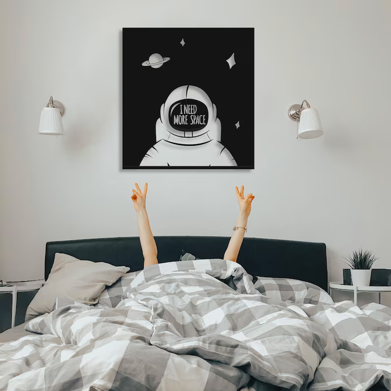 Astronaut Cosmonaut Space Wood Wall Decor