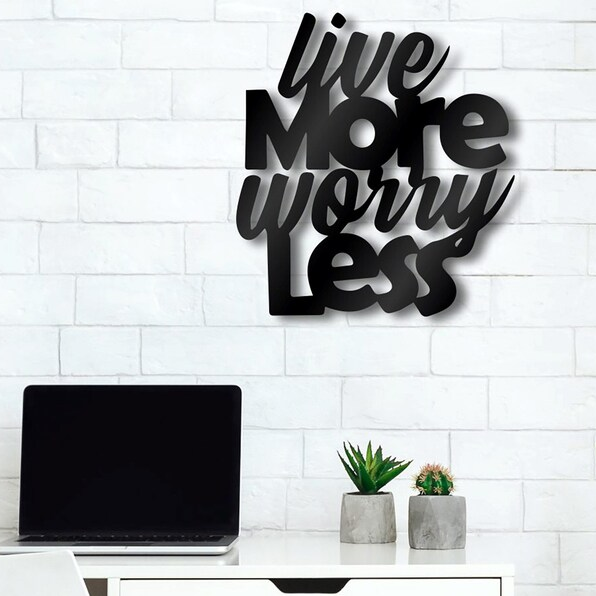 Live More Worry Less Sign Wood Wall Decor