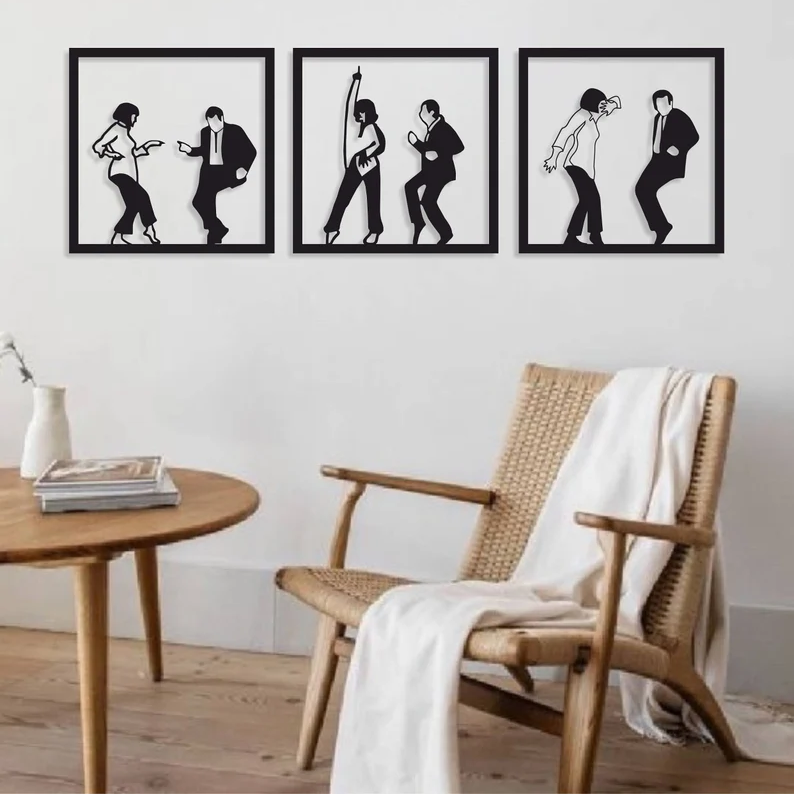 Pulp Fiction Dancing Wood Wall Decor