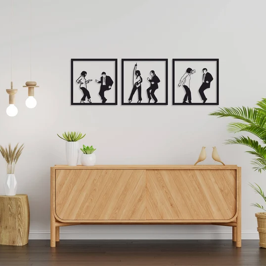 Pulp Fiction Dancing Wood Wall Decor