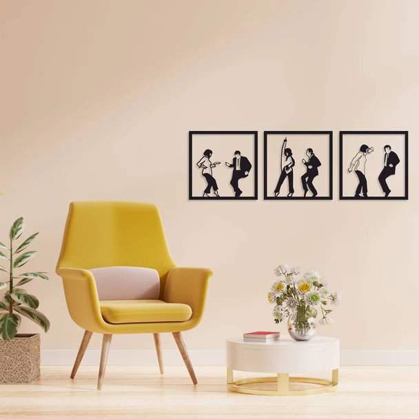 Pulp Fiction Dancing Wood Wall Decor