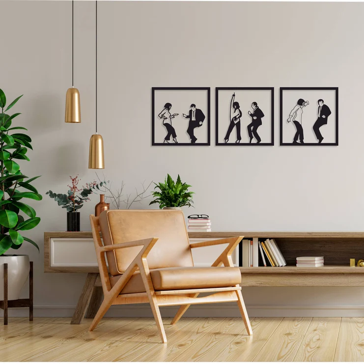 Pulp Fiction Dancing Wood Wall Decor