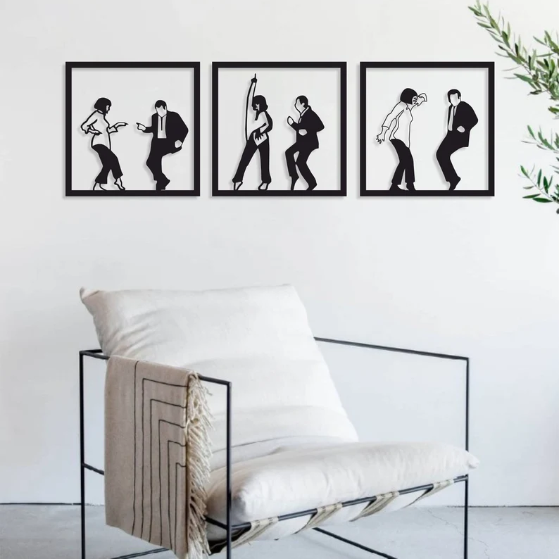 Pulp Fiction Dancing Wood Wall Decor