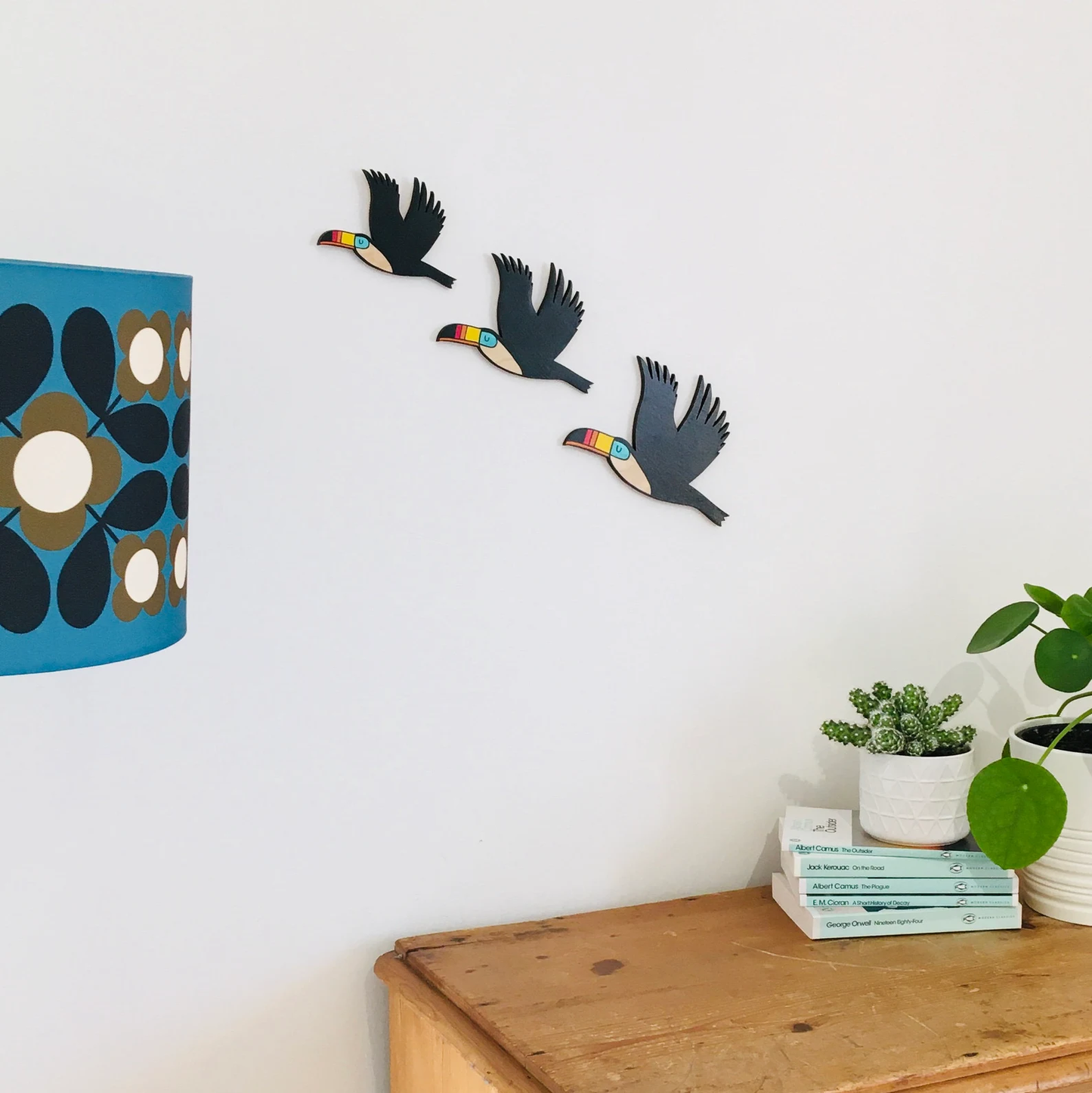 3-Piece Flying Toucan Wood Wall Decor