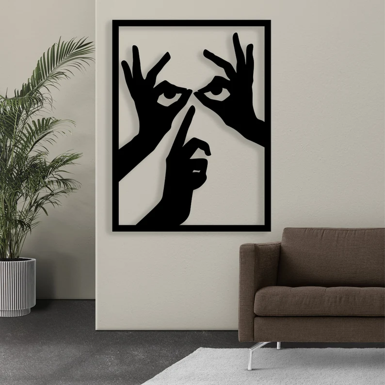 Large Hands Design Wood Wall Decor