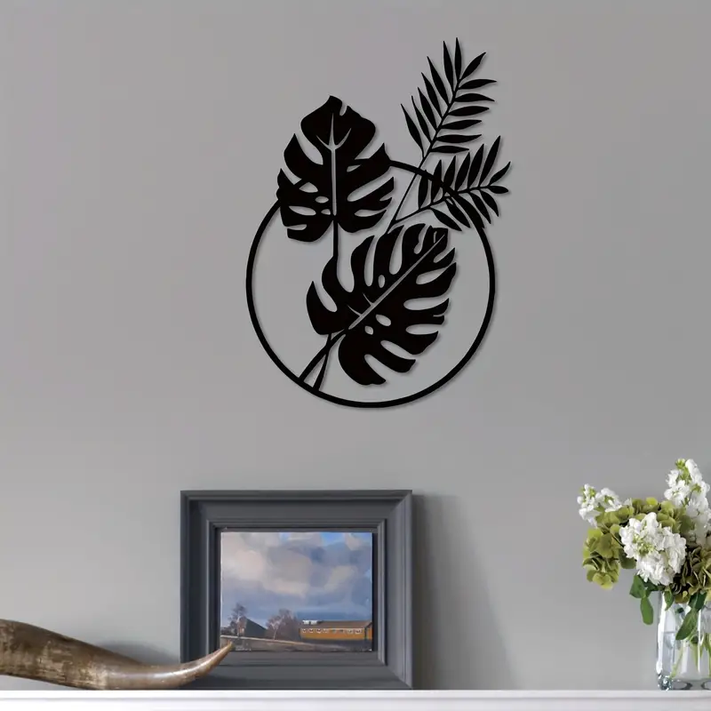 Palm Leaf Wood Wall Hanging