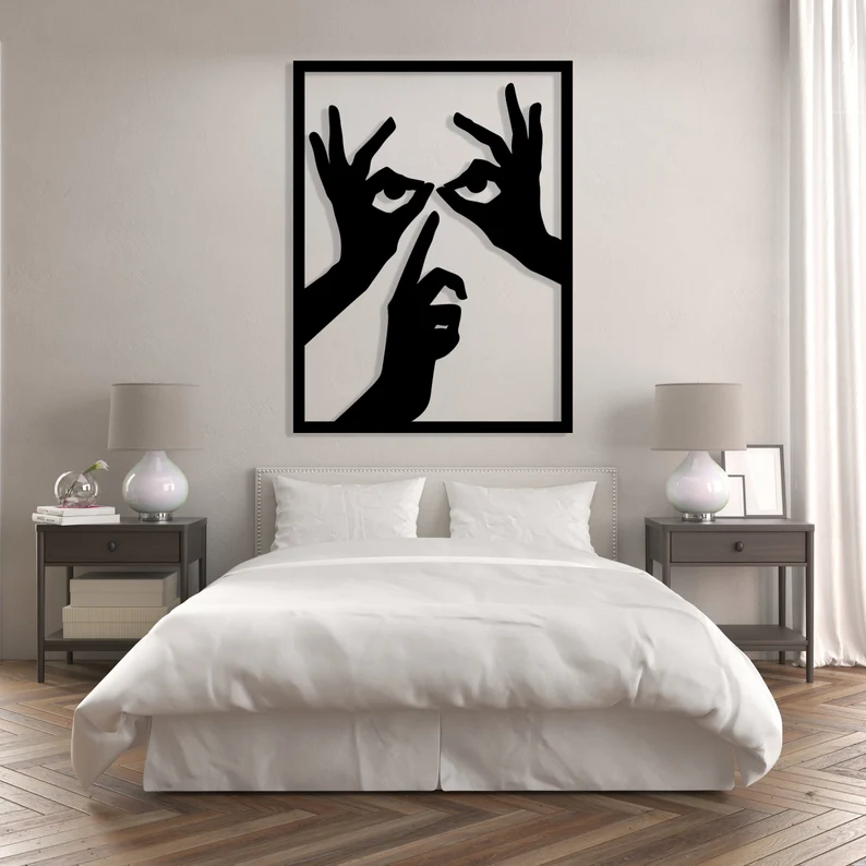 Large Hands Design Wood Wall Decor