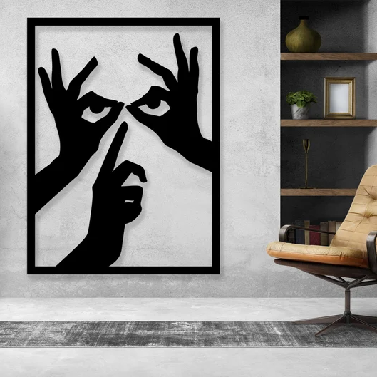 Large Hands Design Wood Wall Decor