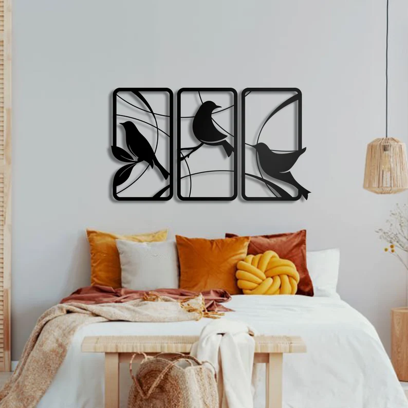 Birds of Paradise Design Wood Wall Decor