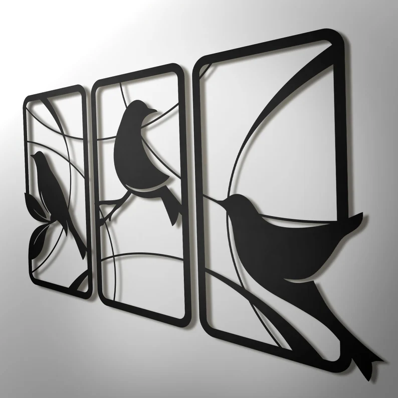 Birds of Paradise Design Wood Wall Decor