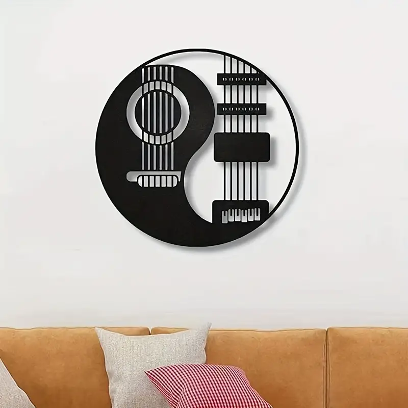 Retro Guitar Design Wood Wall Decor