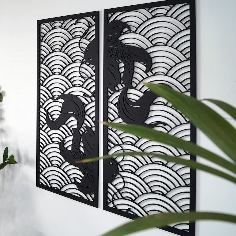 Japanese Style Decorative Wood Wall Decor