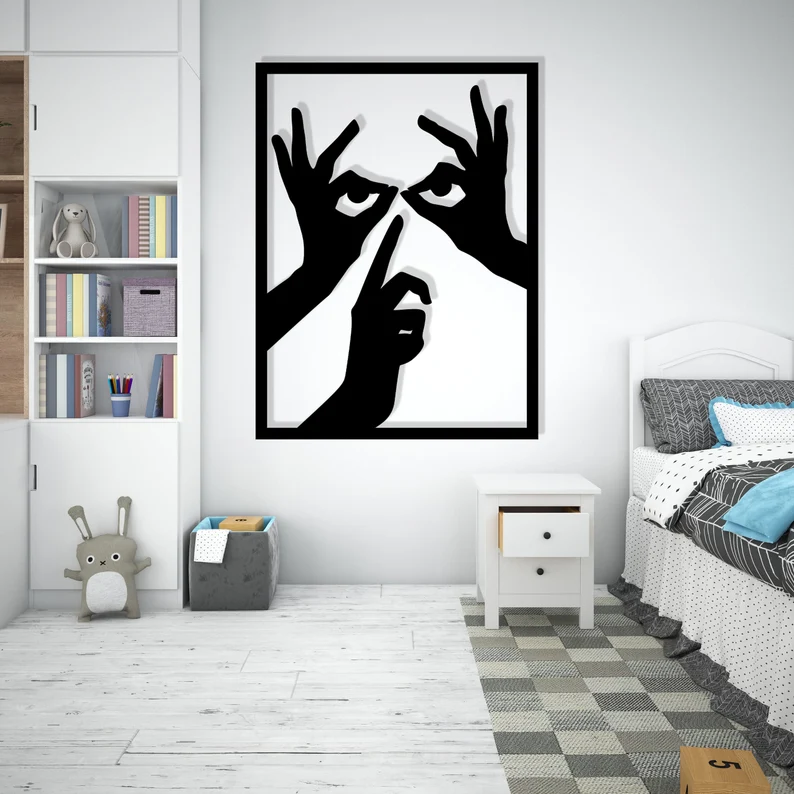 Large Hands Design Wood Wall Decor