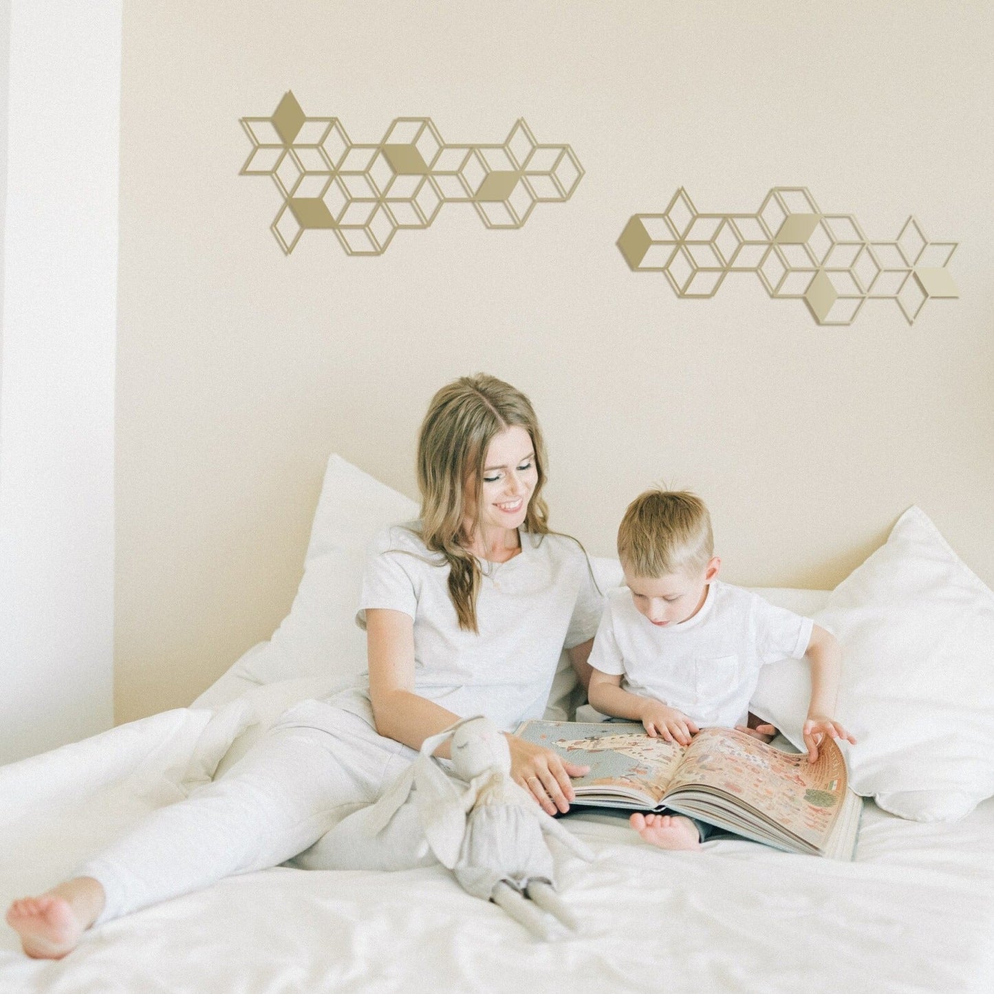 HexaHarmony Hexagons Wood Wall Decor