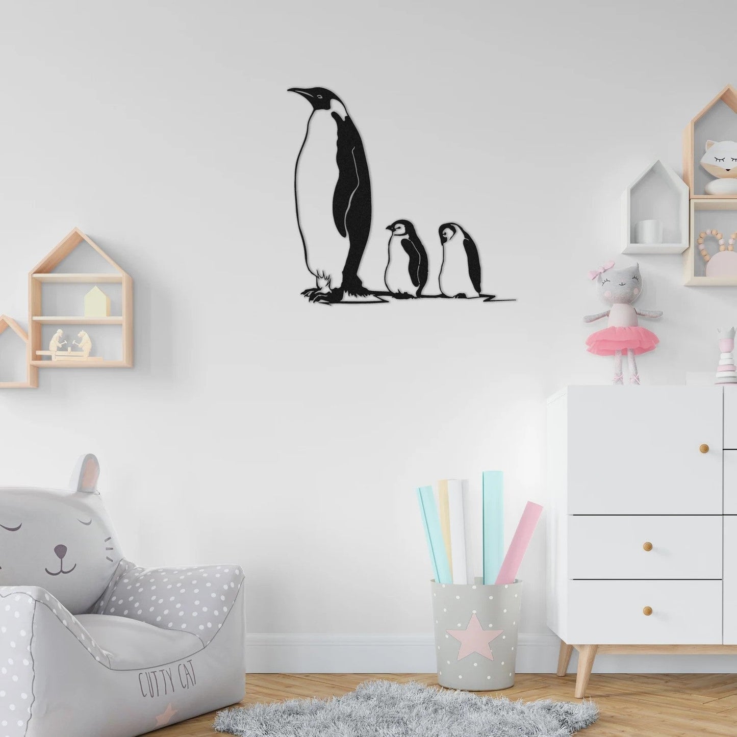 Playful Penguins Animal Wood Wall Decor