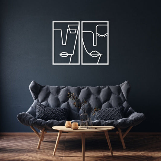 Gilded Expressions Cubic Faces Wood Wall Decor