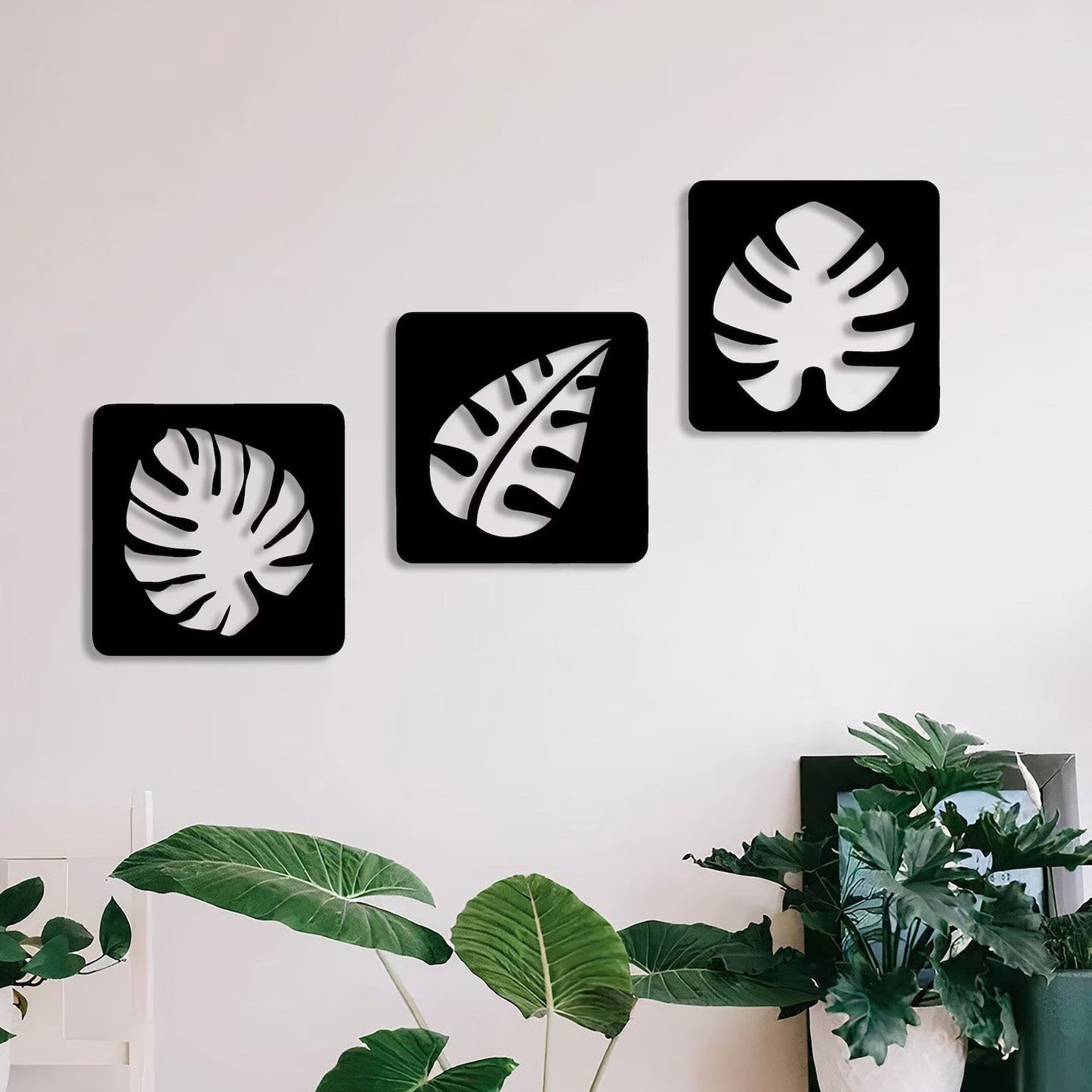 Foliage Ensemble Leaves Set of 3 Wood Wall Decor