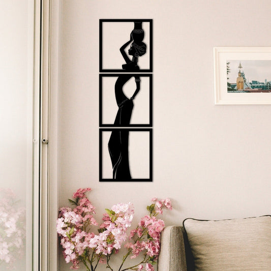 Celebrating Heritage Set of 3 African Women Wood Wall Decor