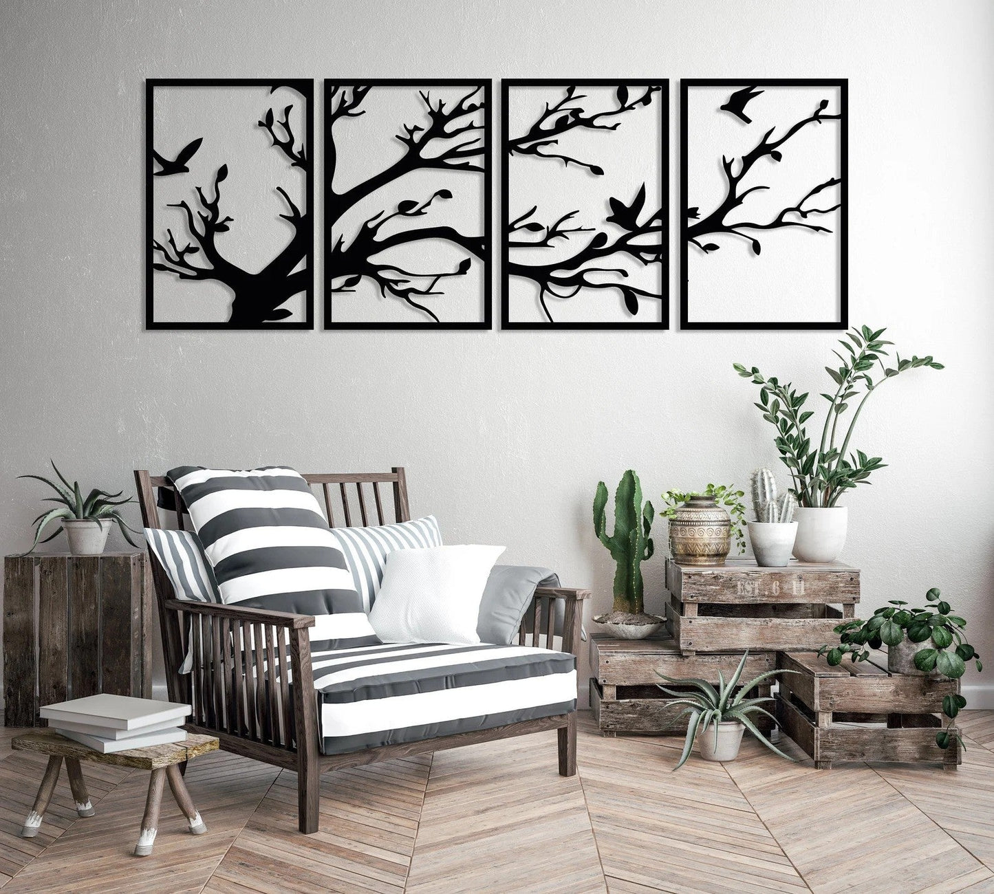 Woodland Symphony Tree Wood Wall Decor