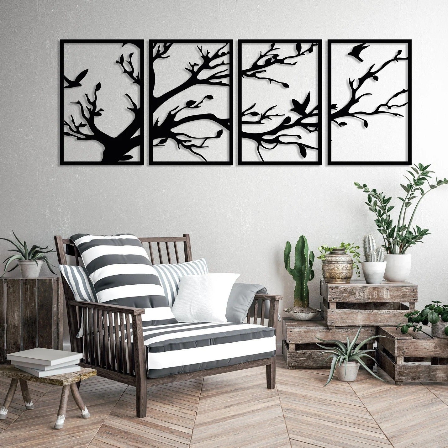 Woodland Symphony Tree Wood Wall Decor