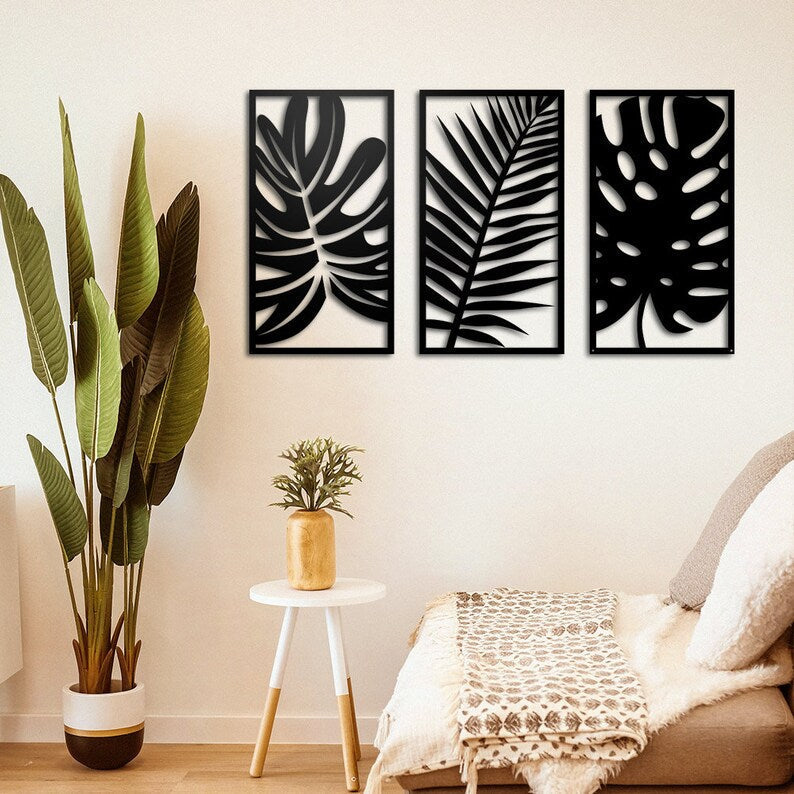 Three Leaves Design Wood Wall Decor