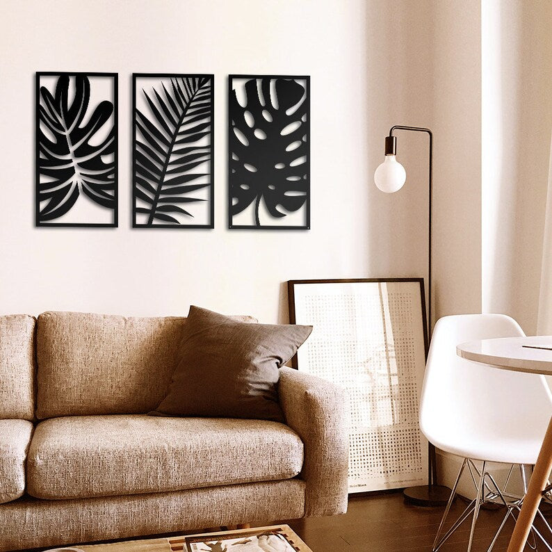 Three Leaves Design Wood Wall Decor