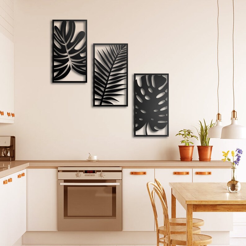 Three Leaves Design Wood Wall Decor