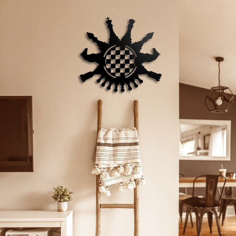 Chess Player Design Wood Wall Decor