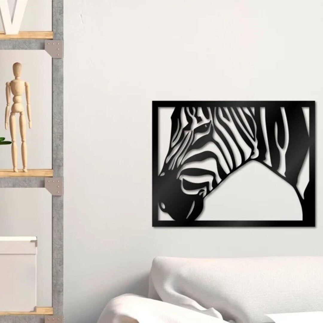 Striped Serenity Zebra Wood Wall Decor